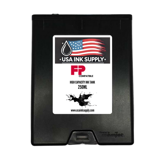 Francotyp-Postalia (FP) Compatible Black (K) High Capacity MemJet Ink Tank (250ml) Fade-Resistant Replacement Inkjet Printer Ink